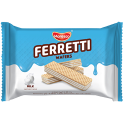 Monesco Ferretti Wafer (Milk, Chocolate, Cheese, Yoghurt) 50gm x 60 units