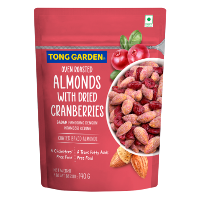 Tong Garden Oven Roasted Almonds with Dried Cranberries 140g x 12 x 3